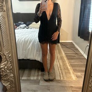 Elegant Black Lace Dress